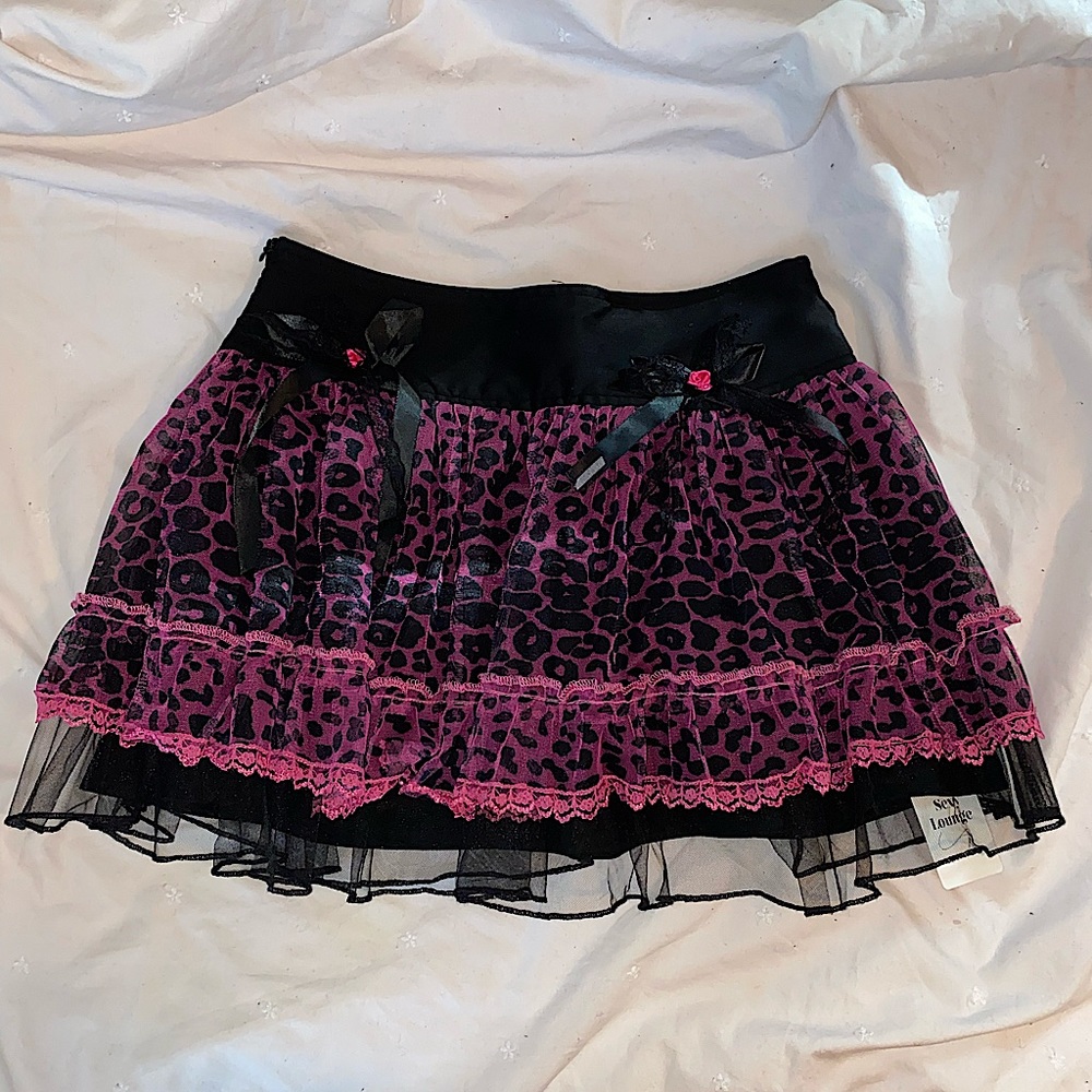 leopard print tutu mini skirt <3